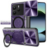 Case For Xiaomi Redmi Note 14 5G Magnetic Slide Camera Protection Cover 360 Rotate Kickstand Armor Ring Funda Capa