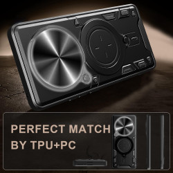 Case For Xiaomi Redmi Note 14 Pro 4G Magnetic Slide Camera Protection Cover 360 Rotate Kickstand Armor Ring Funda Capa