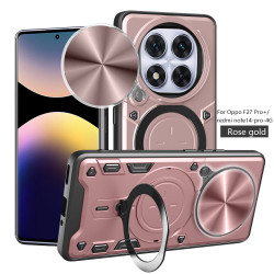 Case For Xiaomi Redmi Note 14 Pro 4G Magnetic Slide Camera Protection Cover 360 Rotate Kickstand Armor Ring Funda Capa