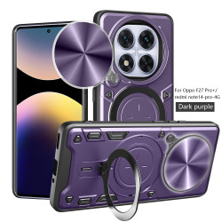 Case For Xiaomi Redmi Note 14 Pro 4G Magnetic Slide Camera Protection Cover 360 Rotate Kickstand Armor Ring Funda Capa