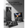 Case For Samsung Galaxy Z Fold7 Magnetic Slide Camera Protection Cover 360 Rotate Kickstand Armor Ring Funda Capa