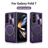 Case For Samsung Galaxy Z Fold7 Magnetic Slide Camera Protection Cover 360 Rotate Kickstand Armor Ring Funda Capa