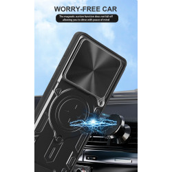 Case For Xiaomi 15 Magnetic Slide Camera Protection Cover 360 Rotate Kickstand Armor Ring Funda Capa