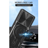 Case For Xiaomi 15 Magnetic Slide Camera Protection Cover 360 Rotate Kickstand Armor Ring Funda Capa