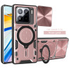 Case For Xiaomi 15 Magnetic Slide Camera Protection Cover 360 Rotate Kickstand Armor Ring Funda Capa