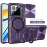 Case For Xiaomi 15 Magnetic Slide Camera Protection Cover 360 Rotate Kickstand Armor Ring Funda Capa