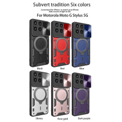 Case For Moto G Stylus 2025 5G Magnetic Slide Camera Protection Cover 360 Rotate Kickstand Armor Ring Funda Capa