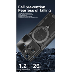 Case For Moto G Power 2025 Magnetic Slide Camera Protection Cover 360 Rotate Kickstand Armor Ring Funda Capa