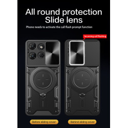Case For Moto G Power 2025 Magnetic Slide Camera Protection Cover 360 Rotate Kickstand Armor Ring Funda Capa