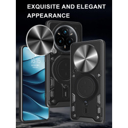 Magnetic Car Mount Phone Case for Realme 14 Pro Plus - Military-Grade Rotating Ring Stand with Slide Camera Cover | Shockproof Anti-Fingerprint Heavy Duty Protective Case