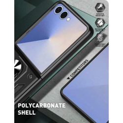 For Samsung Galaxy Z Flip7 Case With Slide Lens Cover Rotating Ring Shockproof Stand Holder Phone Case