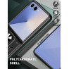 For Samsung Galaxy Z Flip7 Case With Slide Lens Cover Rotating Ring Shockproof Stand Holder Phone Case