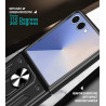 For Samsung Galaxy Z Flip7 Case With Slide Lens Cover Rotating Ring Shockproof Stand Holder Phone Case