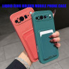 Case for Google Pixel 9 Pro XL Liquid Silicone Card Holder Soft Phone Skin Cover Pixel 9 Pro XL Shockproof Back Pocket Wallet Funda