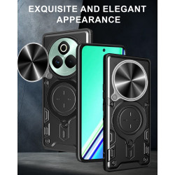 Case For Realme P3 Pro Magnetic Slide Camera Protection Cover 360 Rotate Kickstand Armor Ring Funda Capa