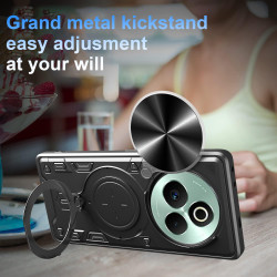 Case For Realme P3 Pro Magnetic Slide Camera Protection Cover 360 Rotate Kickstand Armor Ring Funda Capa