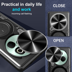 Case For Realme P3 Pro Magnetic Slide Camera Protection Cover 360 Rotate Kickstand Armor Ring Funda Capa