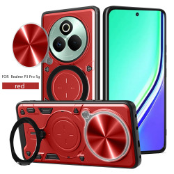 Case For Realme P3 Pro Magnetic Slide Camera Protection Cover 360 Rotate Kickstand Armor Ring Funda Capa
