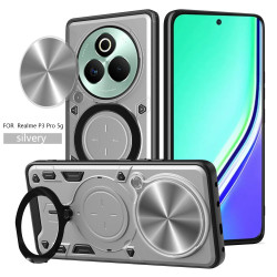 Case For Realme P3 Pro Magnetic Slide Camera Protection Cover 360 Rotate Kickstand Armor Ring Funda Capa