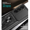 For Samsung Galaxy Z Fold7 Case With Slide Lens Cover Rotating Ring Shockproof Stand Holder Phone Case