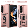 For Samsung Galaxy Z Fold7 Case With Slide Lens Cover Rotating Ring Shockproof Stand Holder Phone Case