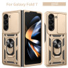 For Samsung Galaxy Z Fold7 Case With Slide Lens Cover Rotating Ring Shockproof Stand Holder Phone Case