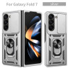 For Samsung Galaxy Z Fold7 Case With Slide Lens Cover Rotating Ring Shockproof Stand Holder Phone Case