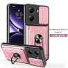 For Xiaomi Poco X7 Pro Case With Slide Lens Cover Rotating Ring Shockproof Stand Holder Redmi Turbo 4 Phone Case