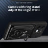 For Oppo Reno13 Case With Slide Lens Cover Rotating Ring Shockproof Stand Holder Phone Case