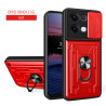 For Oppo Reno13 Case With Slide Lens Cover Rotating Ring Shockproof Stand Holder Phone Case