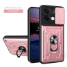 For Oppo Reno13 Case With Slide Lens Cover Rotating Ring Shockproof Stand Holder Phone Case