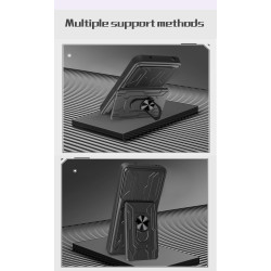 For Xiaomi Redmi Note 14 4G Case With Slide Lens Cover Rotating Ring Shockproof Stand Holder Phone Case