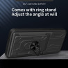 For Xiaomi Redmi Note 14 4G Case With Slide Lens Cover Rotating Ring Shockproof Stand Holder Phone Case