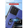 For Xiaomi Redmi Note 14 4G Case With Slide Lens Cover Rotating Ring Shockproof Stand Holder Phone Case
