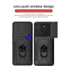 For Xiaomi Redmi Note 14 4G Case With Slide Lens Cover Rotating Ring Shockproof Stand Holder Phone Case
