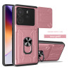 For Xiaomi Redmi Note 14 4G Case With Slide Lens Cover Rotating Ring Shockproof Stand Holder Phone Case