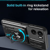 For Motorola Moto G05 Case With Slide Lens Cover Rotating Ring Shockproof Stand Holder Phone Case