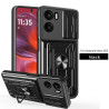 For Motorola Moto G05 Case With Slide Lens Cover Rotating Ring Shockproof Stand Holder Phone Case