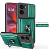 For Motorola Moto G05 Case With Slide Lens Cover Rotating Ring Shockproof Stand Holder Phone Case