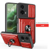 For Motorola Moto G35 Case With Slide Lens Cover Rotating Ring Shockproof Stand Holder Phone Case