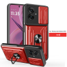 For Motorola Moto G55 Case With Slide Lens Cover Rotating Ring Shockproof Stand Holder Phone Case