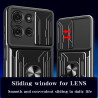 For Motorola Moto G75 Case With Slide Lens Cover Rotating Ring Shockproof Stand Holder Phone Case