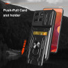 For Motorola Moto G75 Case With Slide Lens Cover Rotating Ring Shockproof Stand Holder Phone Case