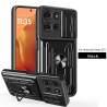 For Motorola Moto G75 Case With Slide Lens Cover Rotating Ring Shockproof Stand Holder Phone Case
