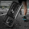 For Motorola Edge 50 Neo Case With Slide Lens Cover Rotating Ring Shockproof Stand Holder Phone Case
