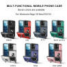 For Motorola Edge 50 Neo Case With Slide Lens Cover Rotating Ring Shockproof Stand Holder Phone Case