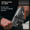 For Motorola Edge 50 Neo Case With Slide Lens Cover Rotating Ring Shockproof Stand Holder Phone Case