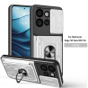 For Motorola Edge 50 Neo Case With Slide Lens Cover Rotating Ring Shockproof Stand Holder Phone Case