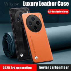 For vivo X200s Case Luxury PU Leather Back Cover Silicone Shockproof Full Protection Phone X200s Fundas