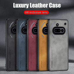 Case for Nothing Phone 3a TPU Soft Frame Sheepskin Leather Back Coque for Phone 3a Cover Camera Protect Shockproof